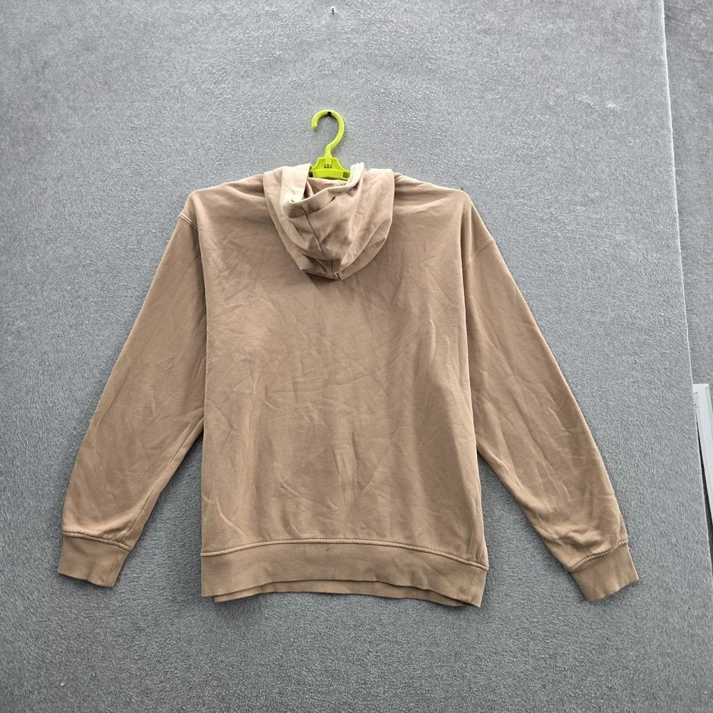Jordan Men Hoodie L Tan Embroidered Flight MVP Fleece Jumpman Logo Pullover
